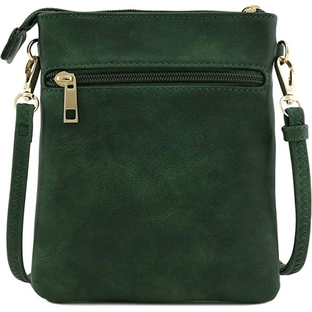 Olive Green Functional Multi Pocket Crossbody Bag - image 6